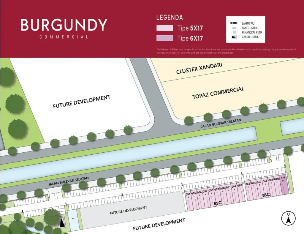 Siteplan Burgundy Commercial Summarecon Bandung