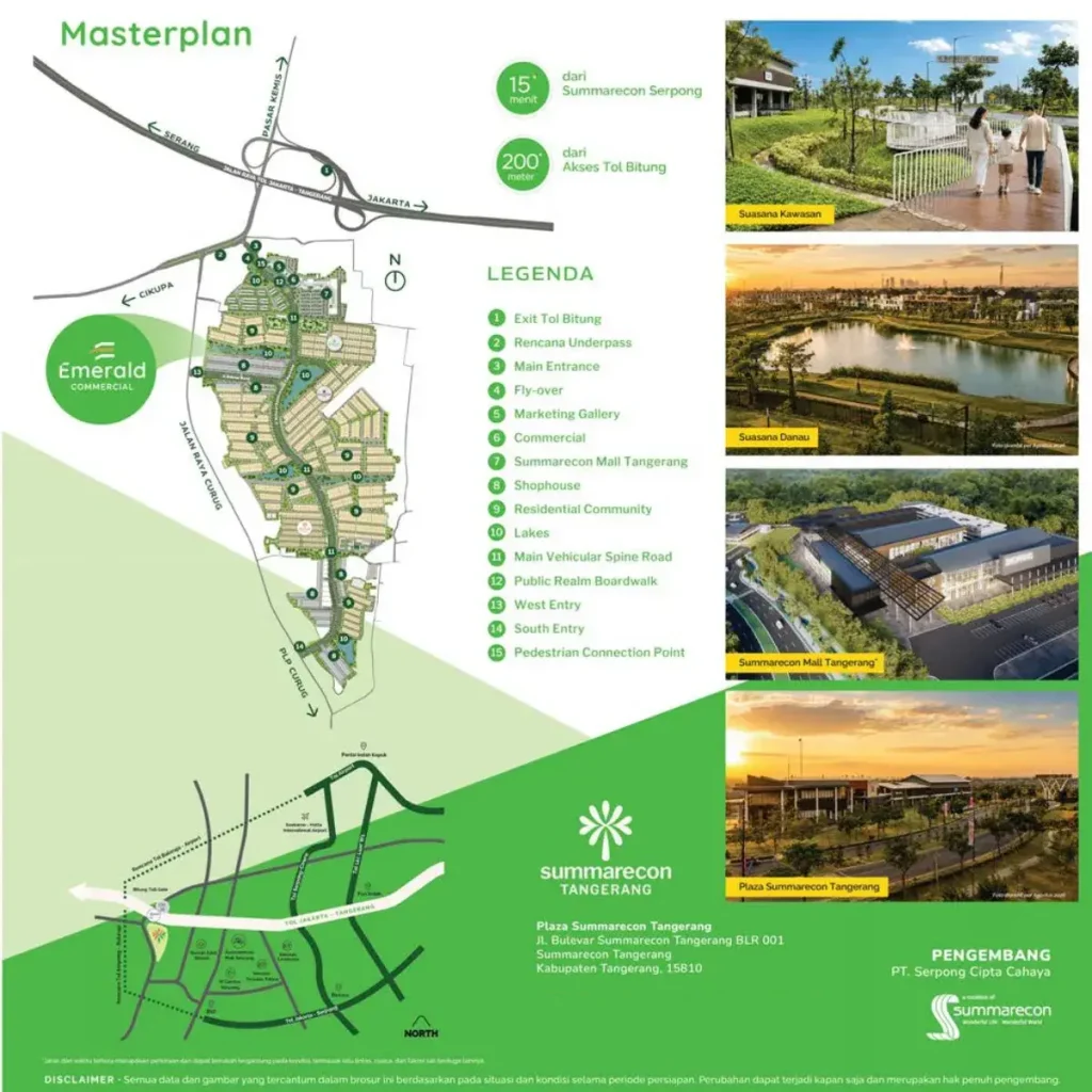 Emerald Commercial Summarecon Tangerang Master Plan
