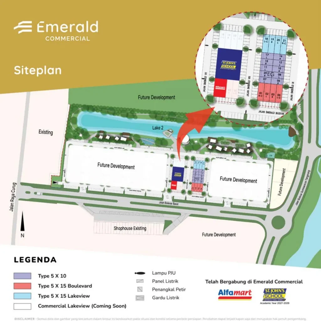 Emerald Commercial Summarecon Tangerang - Siteplan