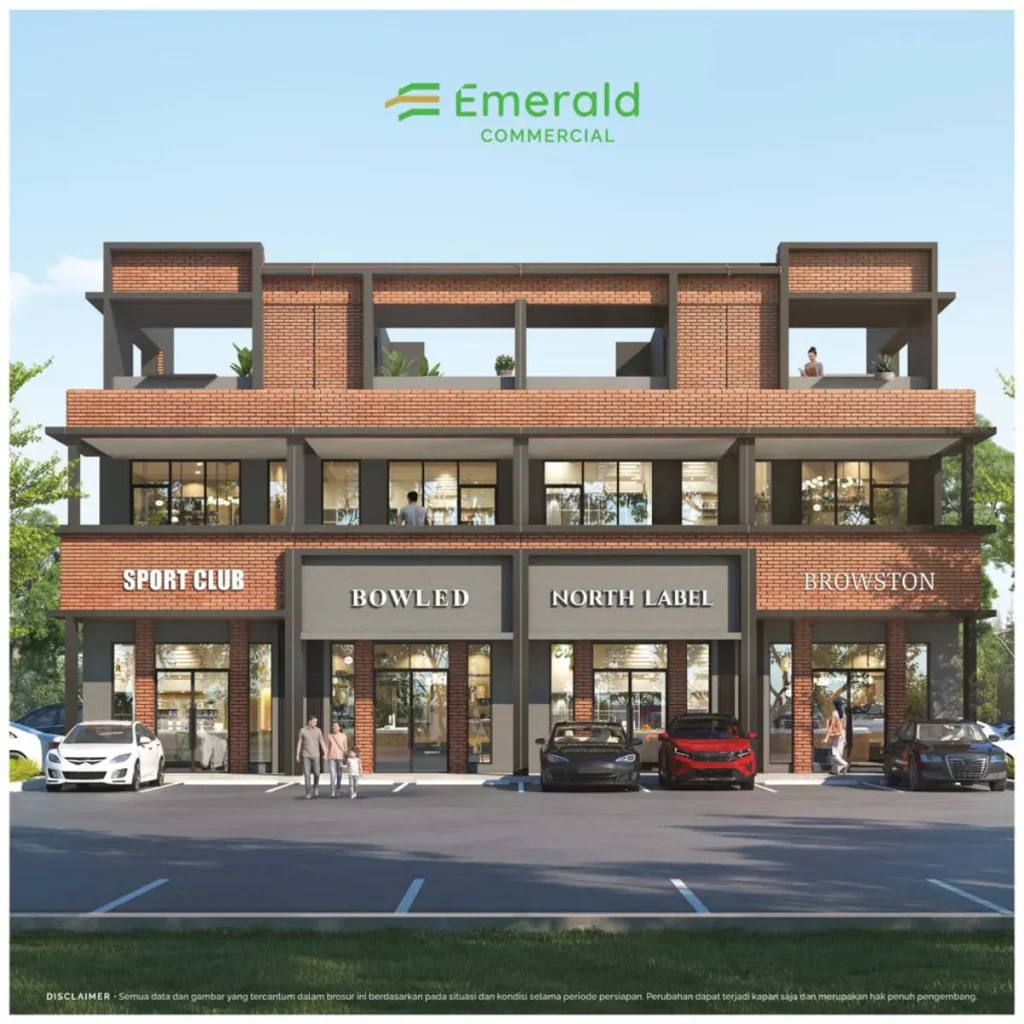 Emerald Commercial Summarecon Tangerang Denah Tipe 5x15 Bdn Hadap Danau