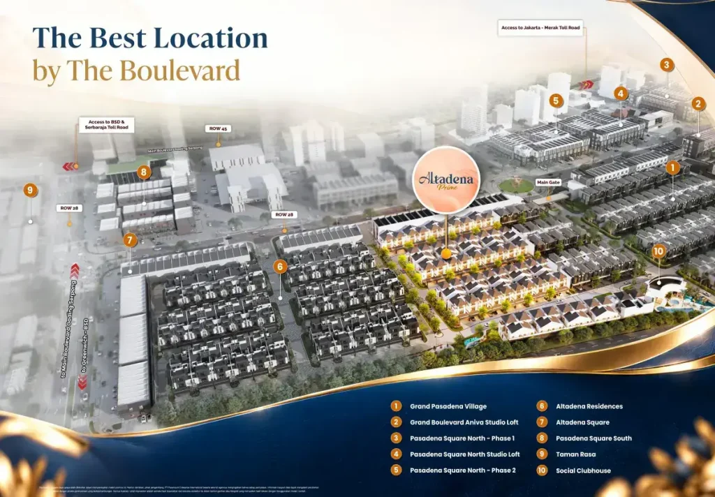Lokasi Altadena Prime Gading Serpong