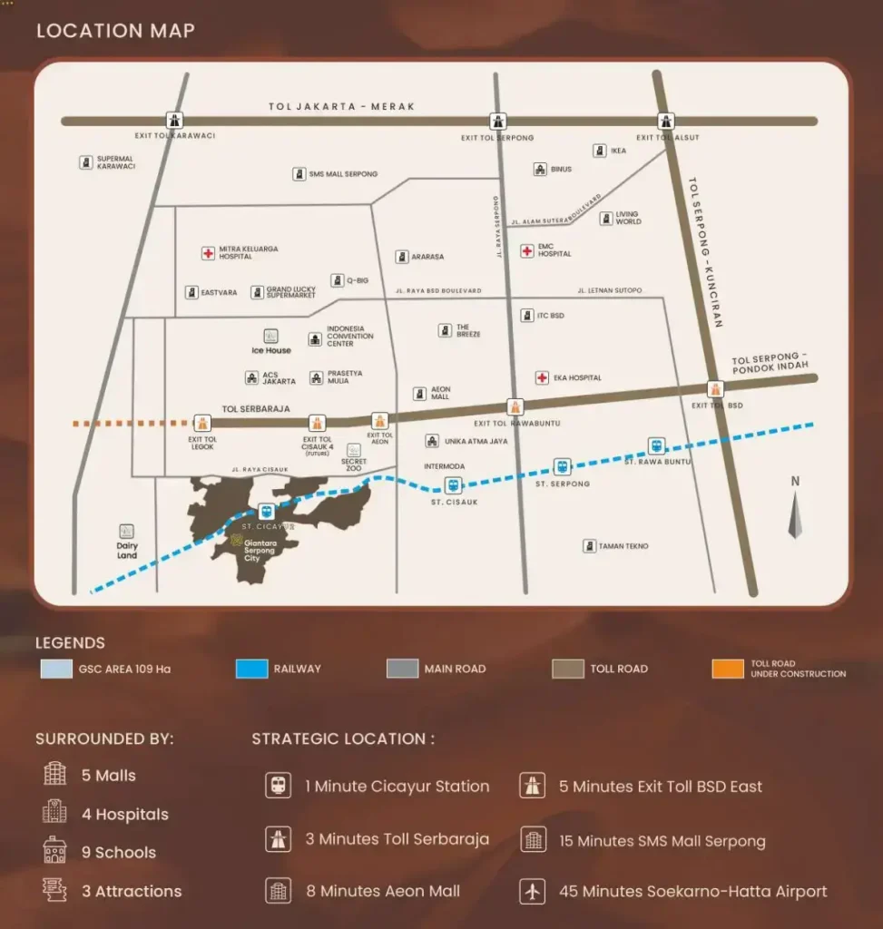 Peta Lokasi Giantara Serpong City